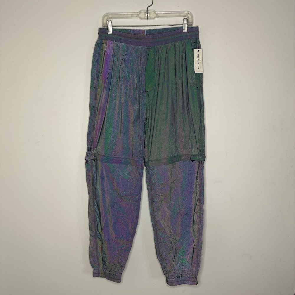 MCQ Alexander McQueen Arcade Off-Zip Reflective Track Pants Silver Mens Jogger L - Picture 6 of 14